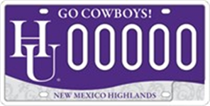 New Mexico Highlands University License Plate