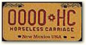 Horseless Carriage License Plate