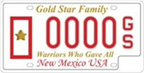 Gold Star Family License Plate