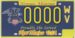 Woman Veteran License Plate