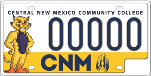 Central New Mexico Community College sample license plate
