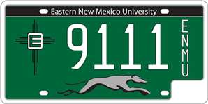 Eastern New Mexico University License Plate