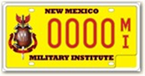 New Mexico Military Institute License Plate