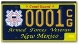 Coast Guard Veteran License Plate