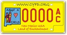 Adopt a Child License Plate Image