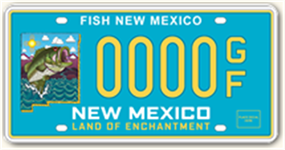 Bass Fishing License Plate Image