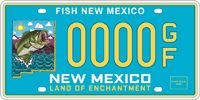 Bass fishing sample license plate