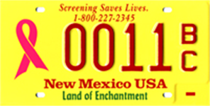 Breast Cancer Awareness License Plate Image