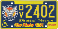 Disabled Vet Wheelchair license plate
