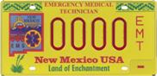 Emergency Medical Technicians License Plate Picture