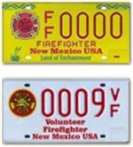 Firefighters and Volunteer Firefighters License Plate Picture