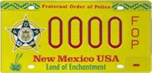 Picture of Fraternal Order of Police License Plate