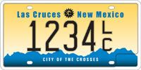 Las Cruces sample license plate