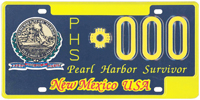 Pearl Harbor Survivor license plate