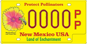 Pollinator Protection License Plate Image