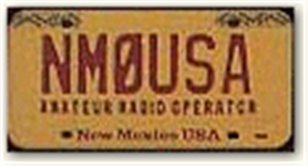 Amateur radio operator sample license plate