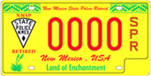 Retired NM State Police License Plate