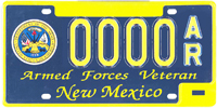 Army Veteran License plate