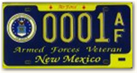 Air Force Veterans License Plate