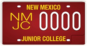 New Mexico Junior College License Plate