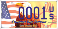 Patriot sample license plate