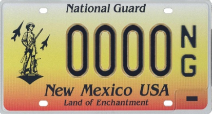 Active Duty National Guard License Plate