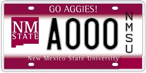 New Mexico State University License Plate
