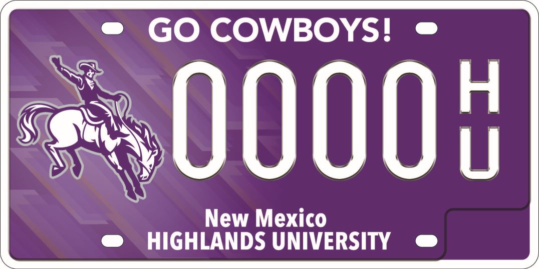 Highlands University Go Cowboys Plate